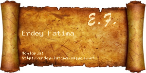 Erdey Fatima névjegykártya